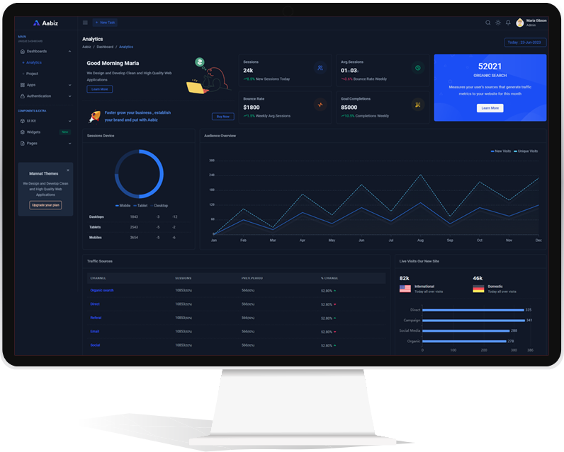 Aabiz - Tailwind Css Admin Dashboard Template